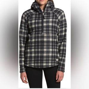 The North Face Women’s half zip plaid hoodie!
